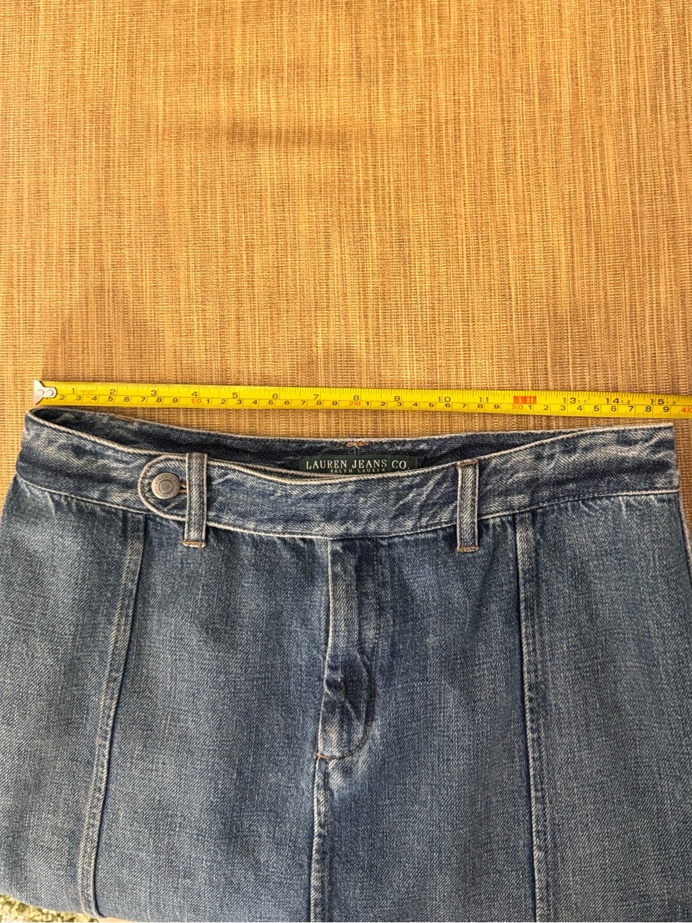 Vintage Lauren Jeans Co Ralph Lauren Denim Midi Skirt - Picture 6 of 7